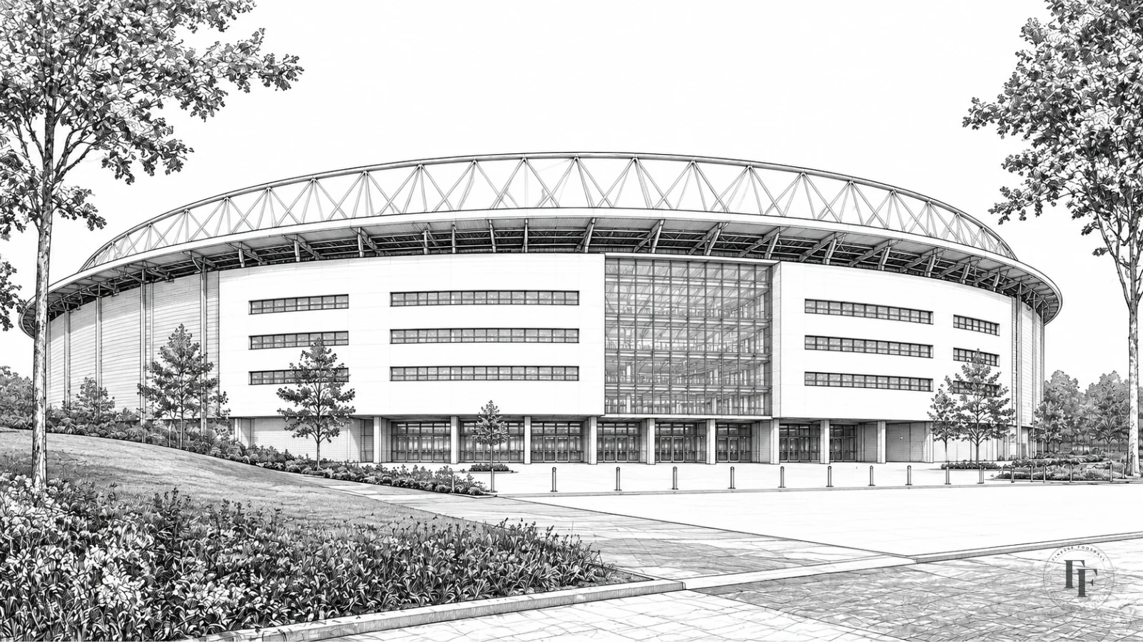 Architectural sketch of Brighton & Hove Albion FC's Amex stadium