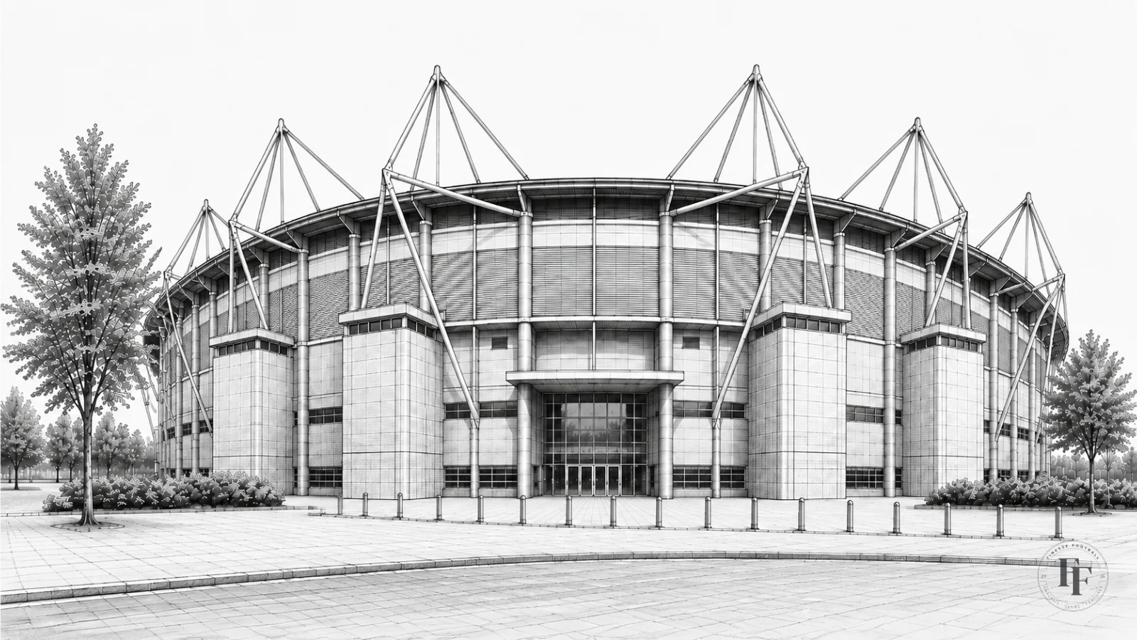 Architectural sketch of Hull City FC's MKM stadium