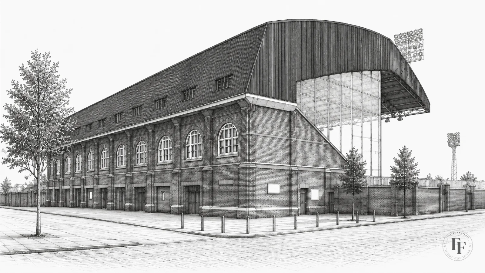 Architectural sketch of Crystal Palace FC's Selhurt Park