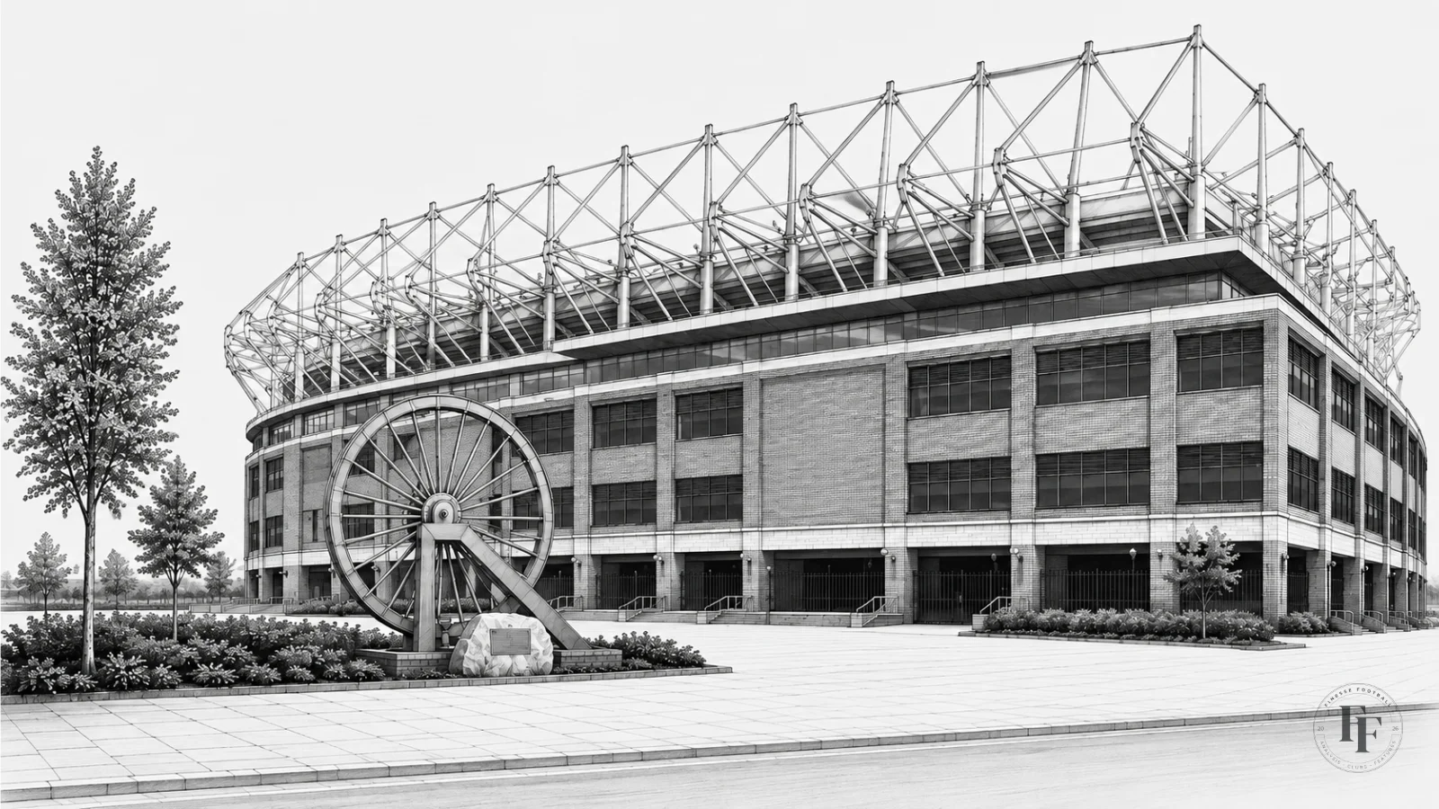 Architectural sketch of Sunderland FC's Stadium Of Light