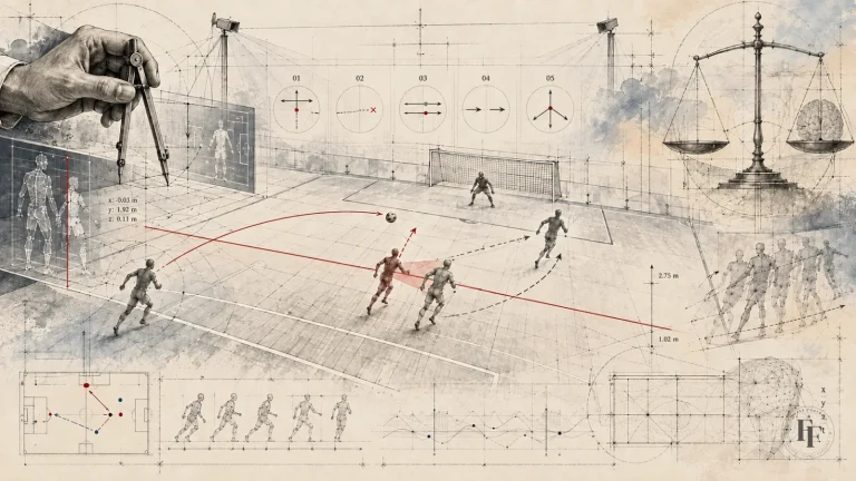 Illustration depicting the impact of judgement of VAR checks and how human input is crucial.